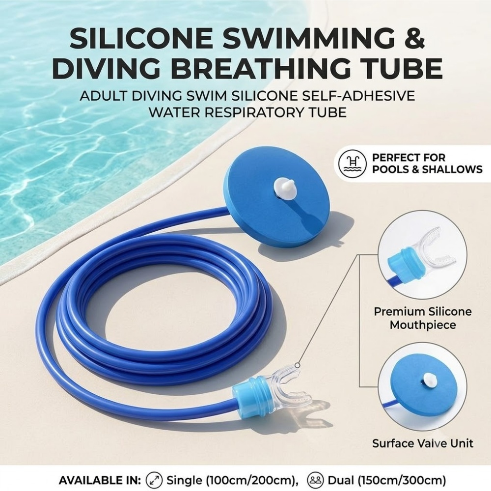 Saltwater Line - Tubo Respiratorio de Silicona para Buceo,