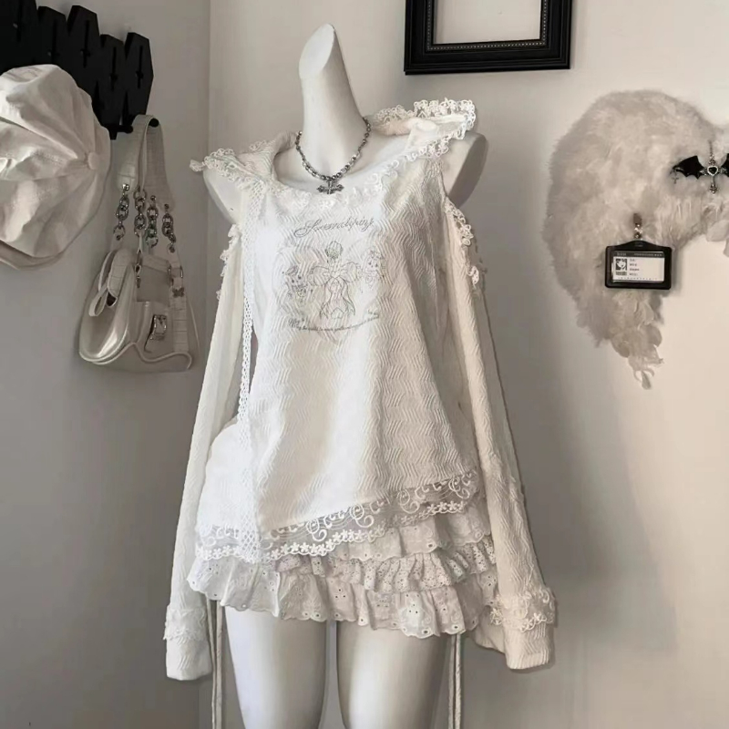 Fly Line - Conjunto de falda estilo Kawaii para