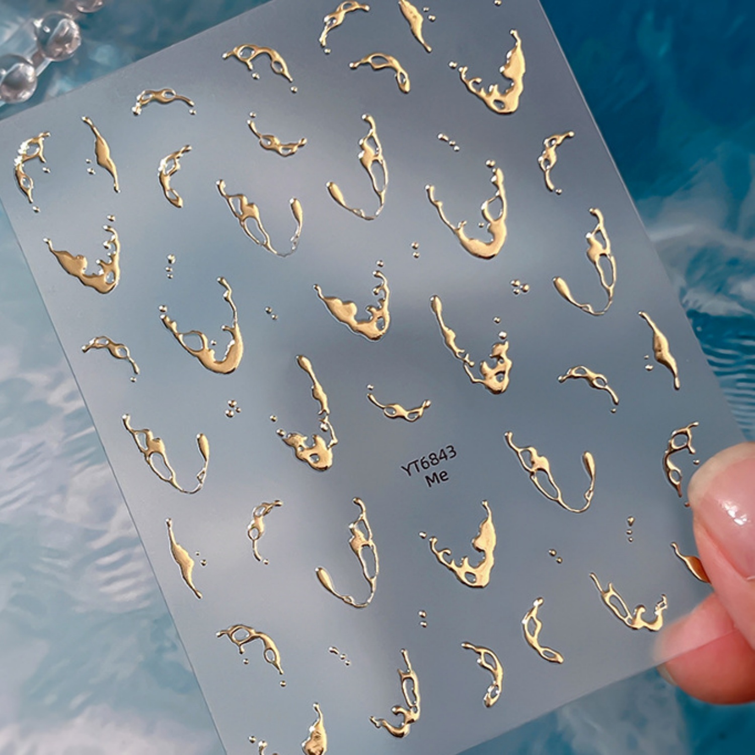 Freshwater Line - Pegatinas 5D para Uñas con Diseño