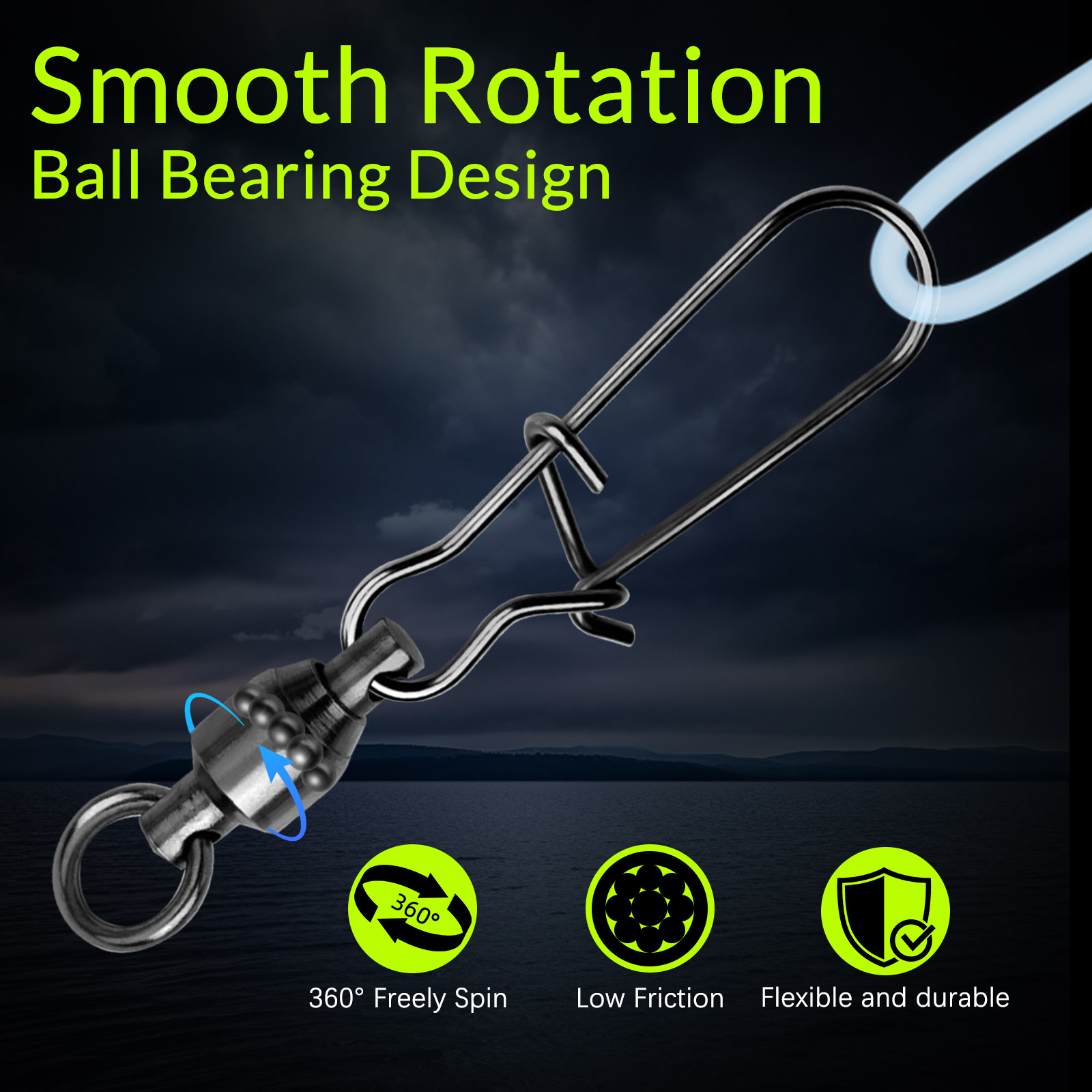 9KM 10PCS Conector Giratorio d - Monofilament Line reseña y precio