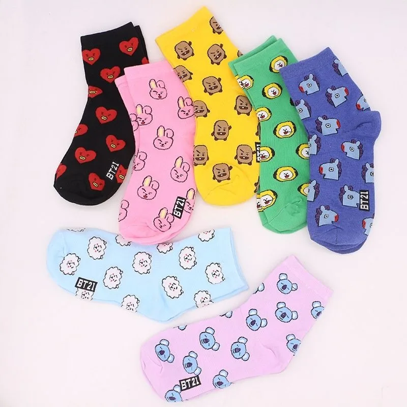 Calcetines Kawaii BT21 de dibu - Tippet Line reseña y precio
