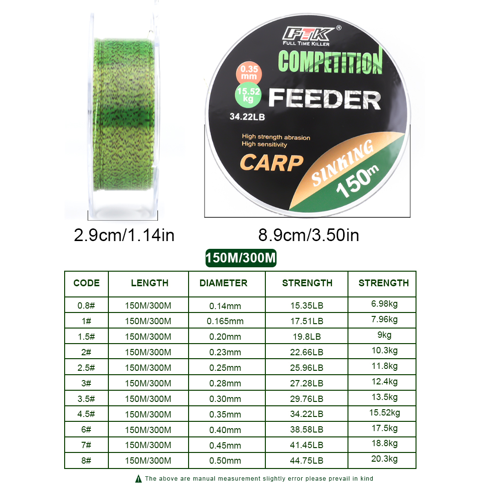 FTK - Línea de Pesca de Carpa  - Fluorocarbon Line reseña y precio