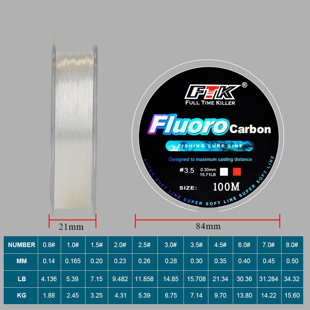 Línea de pesca con cebo de flu - Fluorocarbon Line reseña y precio