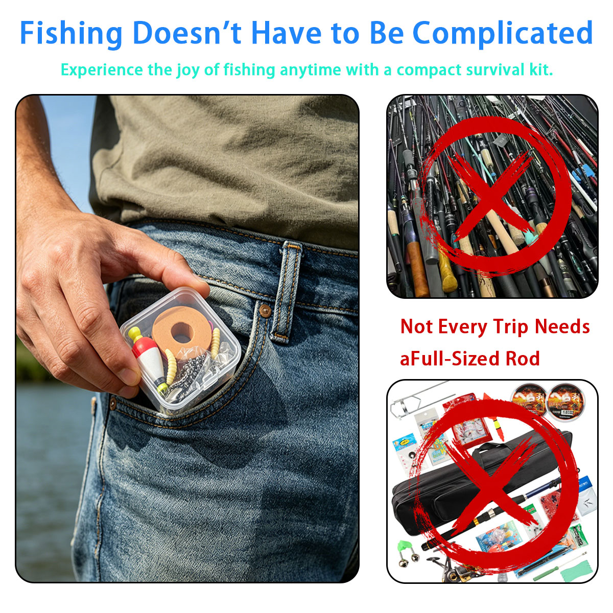 Juego de equipo de pesca de em - Fishing Line Box reseña y precio