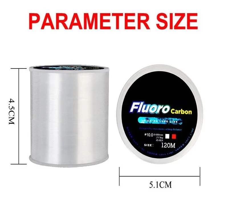 Línea de pesca 120M 0,20mm-0,6 - Fluorocarbon Line reseña y precio