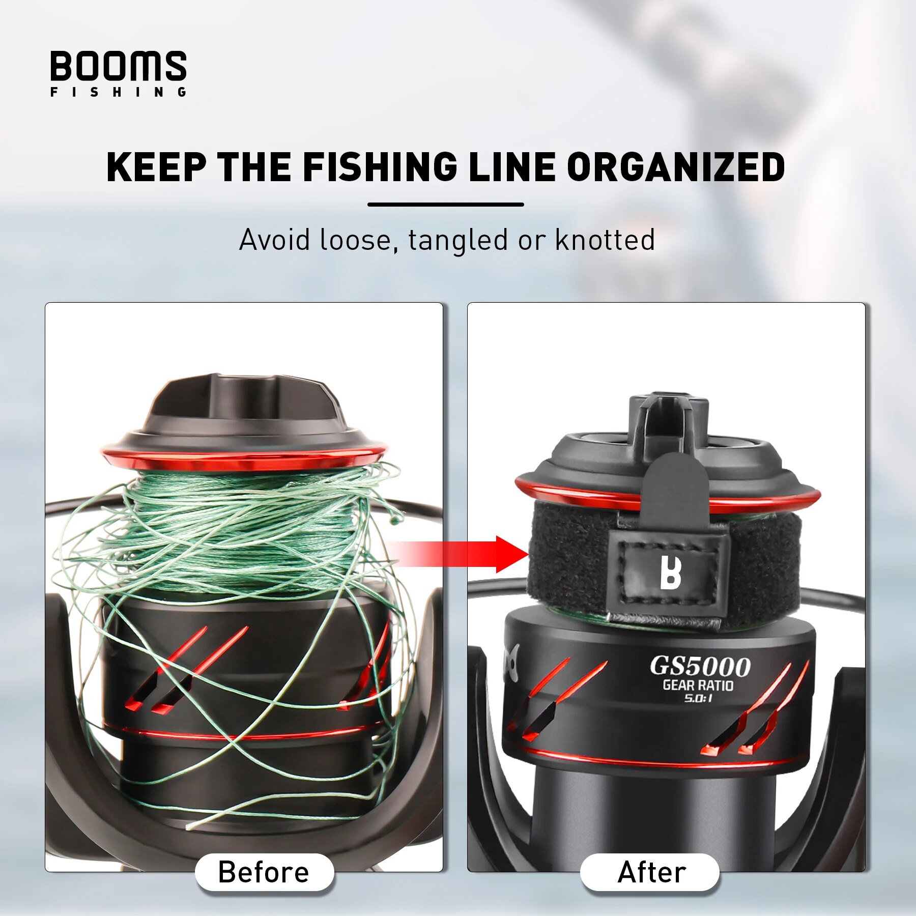 Booms Fishing-carrete giratori - Fishing Line Box reseña y precio